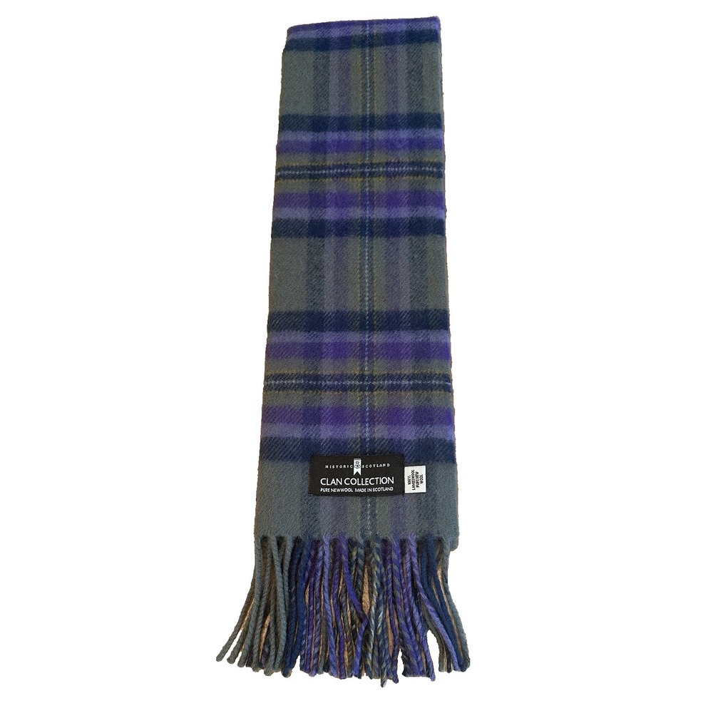 Kitlane Scotland 100% Lambswool Plaid Scarf MacDonald Clan Tartan 65"